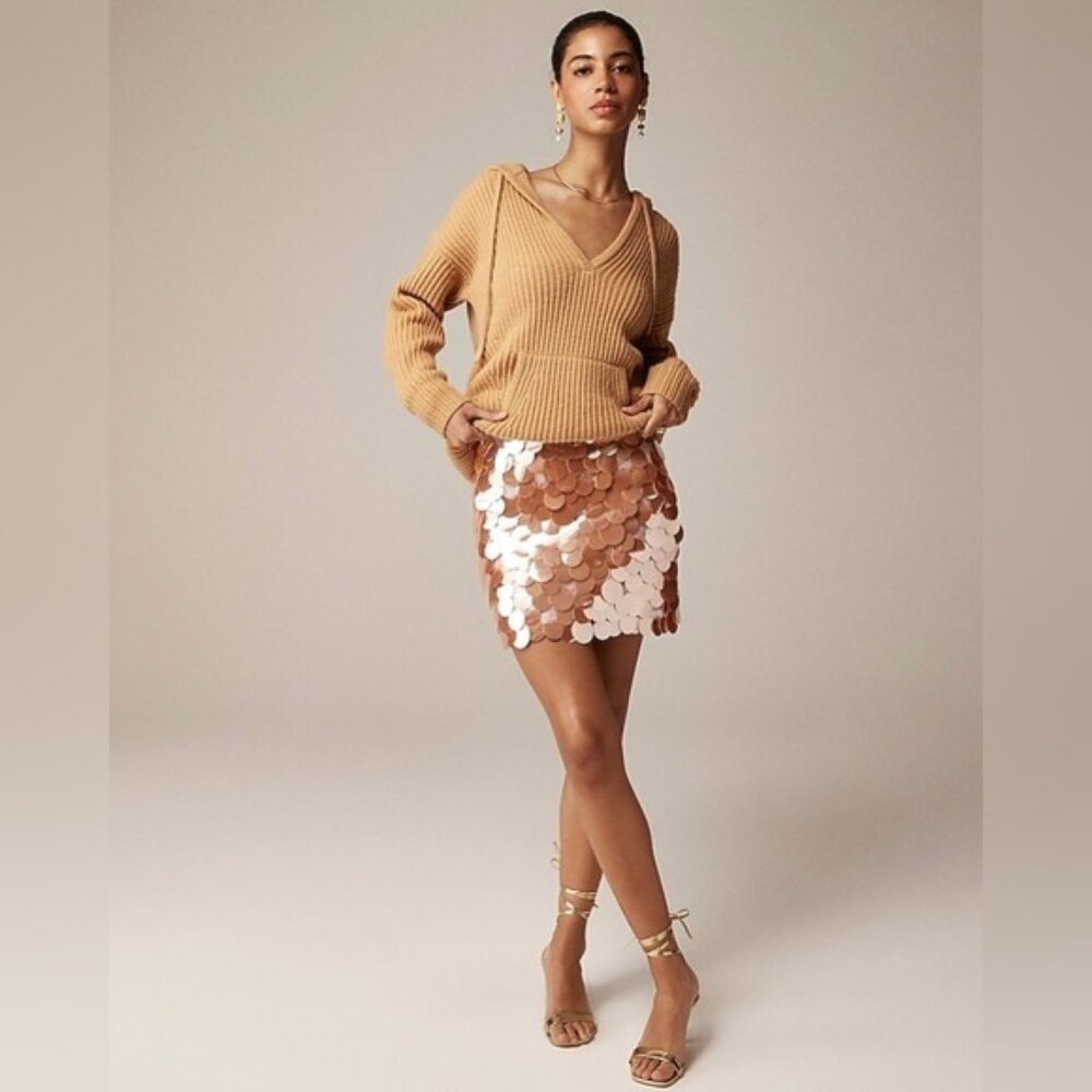 Nwt J.Crew Collection Circle Sequin Mini Skirt In… - image 1